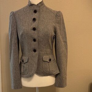 Women's Banana Republic Gray Structured Blazer/Suit Jack, Size 2
